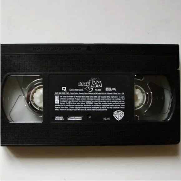 Michael Jordan Space Jam Movie VHS Tape + CD Bugs Bunny 1997 Warner Bros Tested - Picture 10 of 14